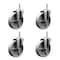 Service Caster 5 Inch Semi Steel Wheel Swivel 58 Inch Threaded Stem Caster Set Service Caster SCC-TS20S514-SSS-58212-4 - alternate 1